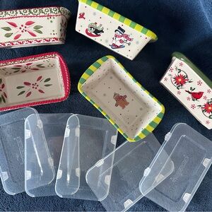 Temp-Tations Handcrafted Ceramic 12oz loaf pans with lids